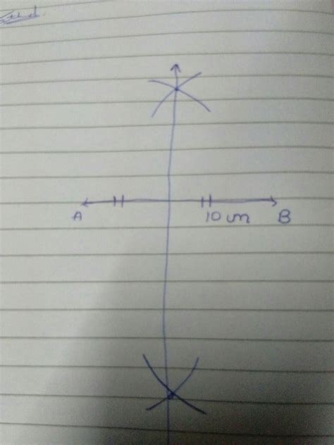 Draw A Perpendicular Bisector Of The Line Segment Ab 10cm
