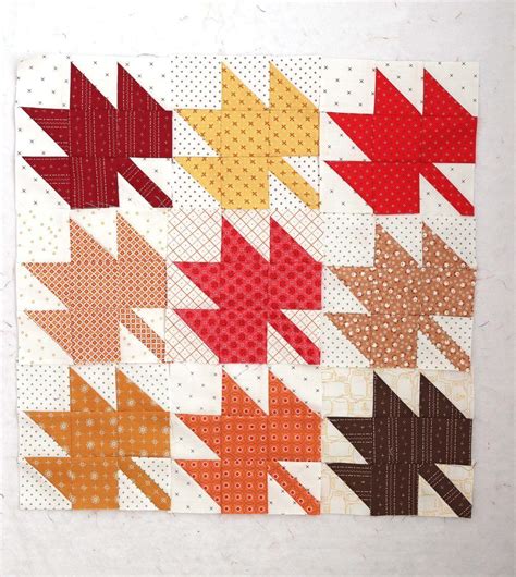 printable maple leaf quilt pattern