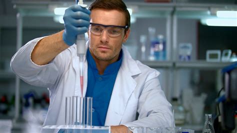male scientist conducting research  stock footage sbv