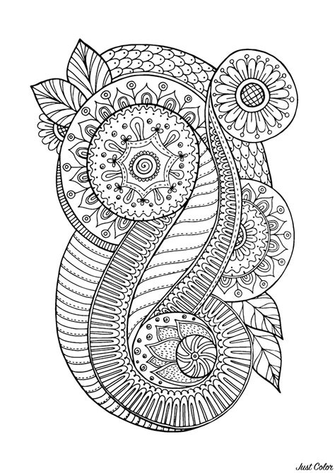 zen antistress abstract pattern inspired anti stress adult coloring pages