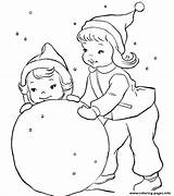 Pages Coloring Winter Fun Color Snow Printable sketch template