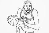 Coloring Pages Durant Kevin Nba Sport sketch template