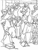 Coloring Jezus Kleurplaten Kleurplaat Wielkanoc Synagogue Kolorowanki Dzieci Religijne Tempel Bruiloft Kana Als Kindengeloof Gesu Tempio Biblekids sketch template