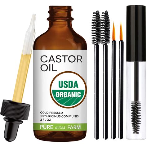 pure castor oil  oz   usda organic cold pressed moisturizer