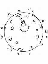 Moon Coloring Pages Printable Color Kids Bright Colors Favorite Choose sketch template