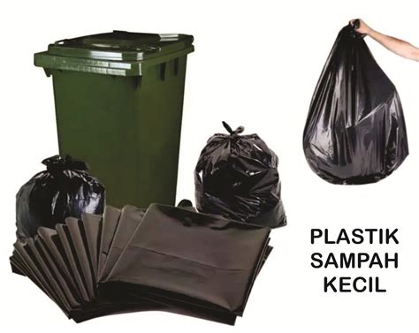 plastik kantong sampah ukuran kecil hitam plastic poly trash bag hd