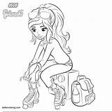 Lego Friends Coloring Pages Girl Printable Roller Kids Adults Template sketch template