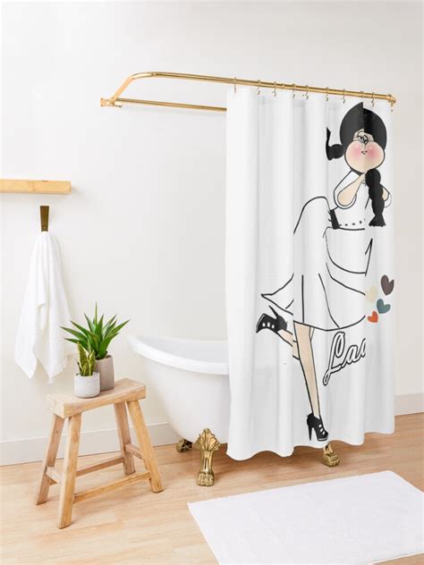 Cute Lady Shower Curtain For Sale By Shirleycutecard Redbubble