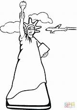 Liberty Statue Coloring York Printable Pages Cartoon Drawing Draw Ny Lady Usa Color Giants Easy Jets Getdrawings Clipartbest Clipart Clip sketch template