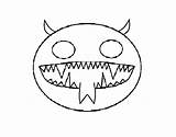 Coloring Devil Face Coloringcrew Colorear Pages sketch template