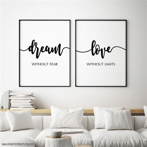 Dream Without Fear Love Without Limits Bedroom Wall Quote