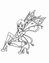 Coloring Winx Pages Tecna Girls sketch template