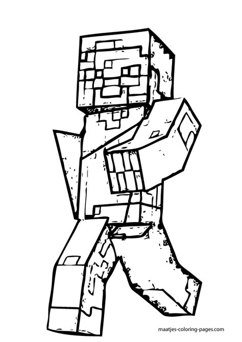 minecraft zombie coloring pages   gambrco