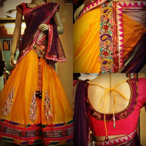 designer half saree by sony reddy south india fashion