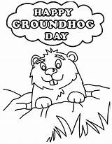 Groundhog Coloring Pages Printable Ground Hog Color Kids Happy Print Sheets Preschool Drawing Printables Template Getdrawings Pict Draw Funny Activities sketch template