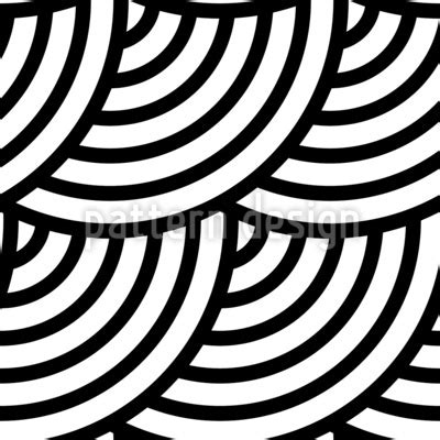 overlapping striped circales seamless vector pattern design