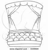 Theater Coloring Outline Clipart Clip Auditorium Illustration Royalty Bnp Studio Rf sketch template