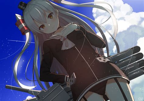 amatsukaze kancolle anthropomorphism cameltoe clouds