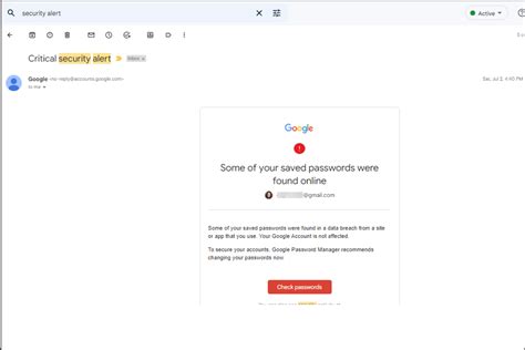 rid   google critical security alert scam