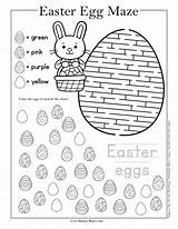 Maze Worksheets Easter Children Kids Mazes Printable Egg Coloring Cross Childrens Theme Color sketch template