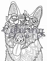 Coloring Pages Labradoodle Adult Printable German Shepherd Lab Adults Color Posh Colouring Mandala Dog Yellow Puppy Flower Doodle Getdrawings Getcolorings sketch template