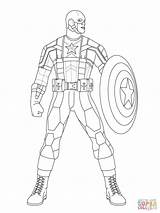 America Captain Coloring Pages Fight Ready Silhouettes sketch template
