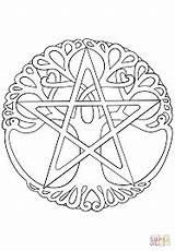 Coloring Pages Wiccan Choose Board Symbols sketch template