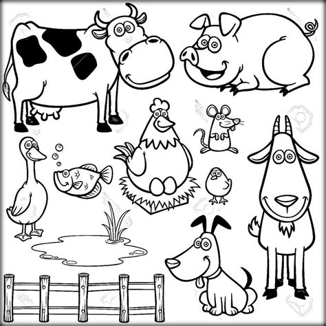 funny animals  farm coloring sheets farm animal coloring pages