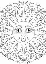 Sun Moon Stars Celestial Mandalas Faciles Para Tablero Seleccionar Tabitha Barnett sketch template