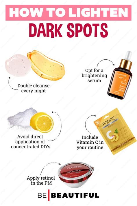 remove dark spots caused  pimples  step  step guide lighten dark spots remove dark