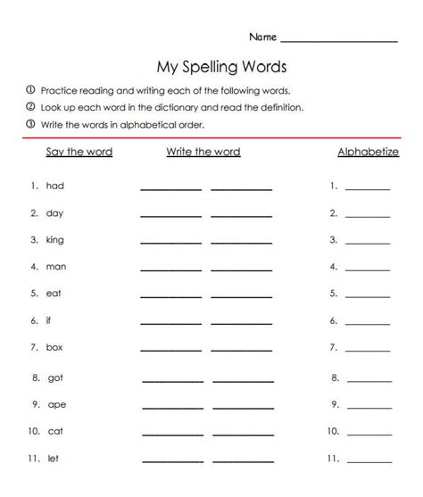 sample spelling practice worksheet templates  premium templates