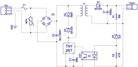 switching power supply project circuit diagram  explanation wiring view