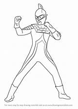 Ultraman Seven Mewarnai Tiga Zero Drawingtutorials101 Mewarna Coloriage sketch template