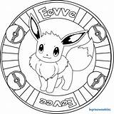 Mandala Eevee Mandalas Pokémon Eeve Imprime Evoluciona Formas Diferentes Sorprendente sketch template