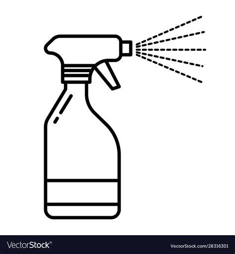 spray bottle  water mist spraying  nozzle vector image