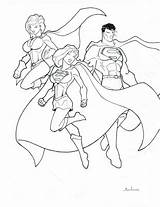 Supergirl Cafans Superman sketch template