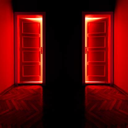 red light doors stock photo  image  door opening  objects istock
