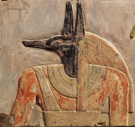 The God Anubis Jackal Headed Block From The Foundations