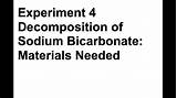 Sodium Bicarbonate Decomposition Needed sketch template