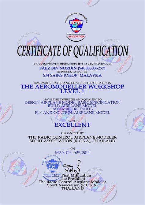 certificate  qualification sciencejohor international