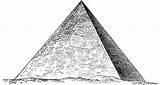 Pyramid Sketch Giza Coloring Egypt Size sketch template