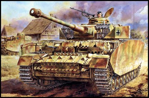 german panzer iv   long mm gun  extra side armor full hd wallpaper  background