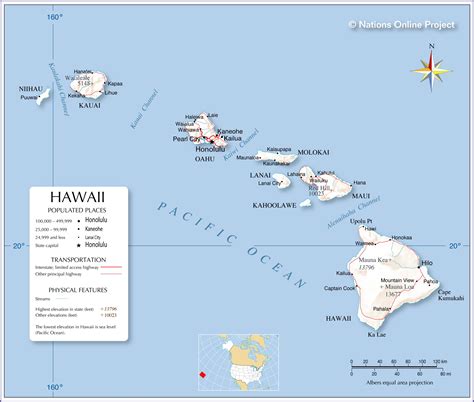 map   state  hawaii usa nations  project