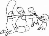 Lisa Coloring Pages Simpson Getcolorings sketch template