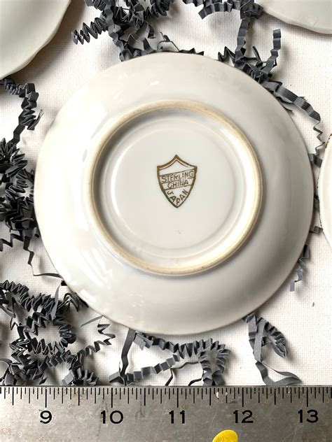 vintage sterling china porcelain dishes set     etsy