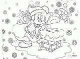 Christmas Natale Colorare Coloriage Cadeaux Apporte Minnie Duck Personaggi sketch template