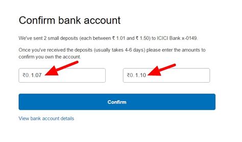 confirm  bank account  paypal