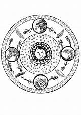 Mandala Elemente Ausmalen Hellokids Drucken Mandalas Indianische sketch template