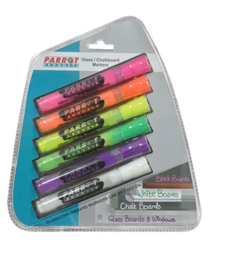 parrot glass board markers  assorted colours impact stationers
