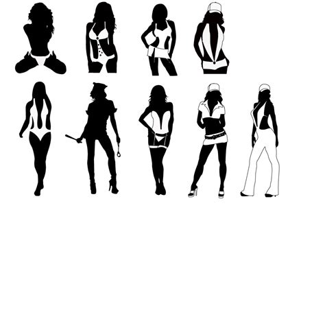 Sexy Girl Silhouette Vector At Collection Of Sexy